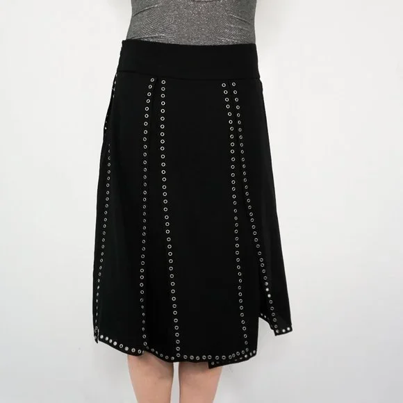 MICHAEL KORS COLLECTION Metal Eyelet Layered Skirt - Picture 5 of 8